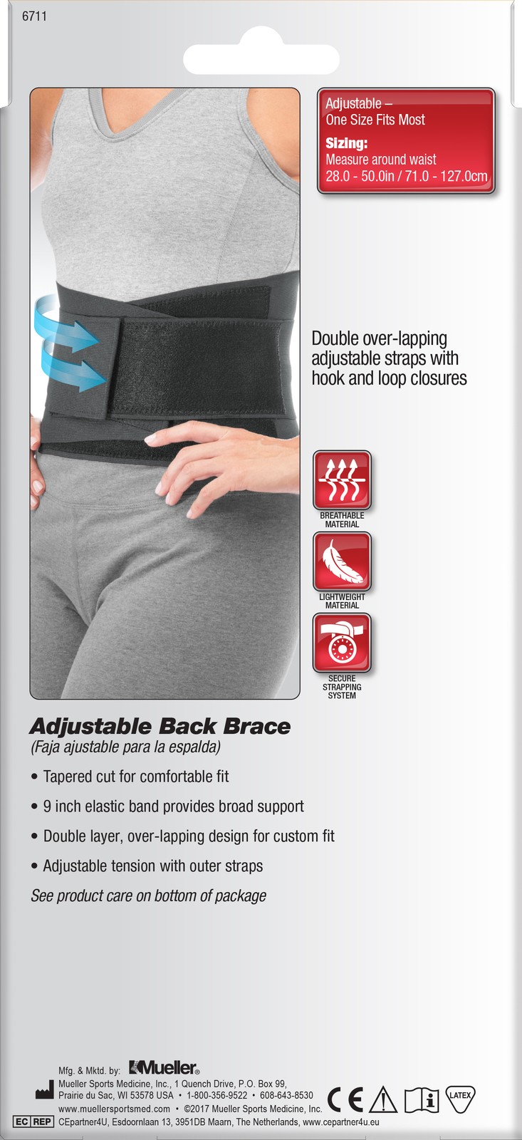 Mueller Adjustable Back Brace