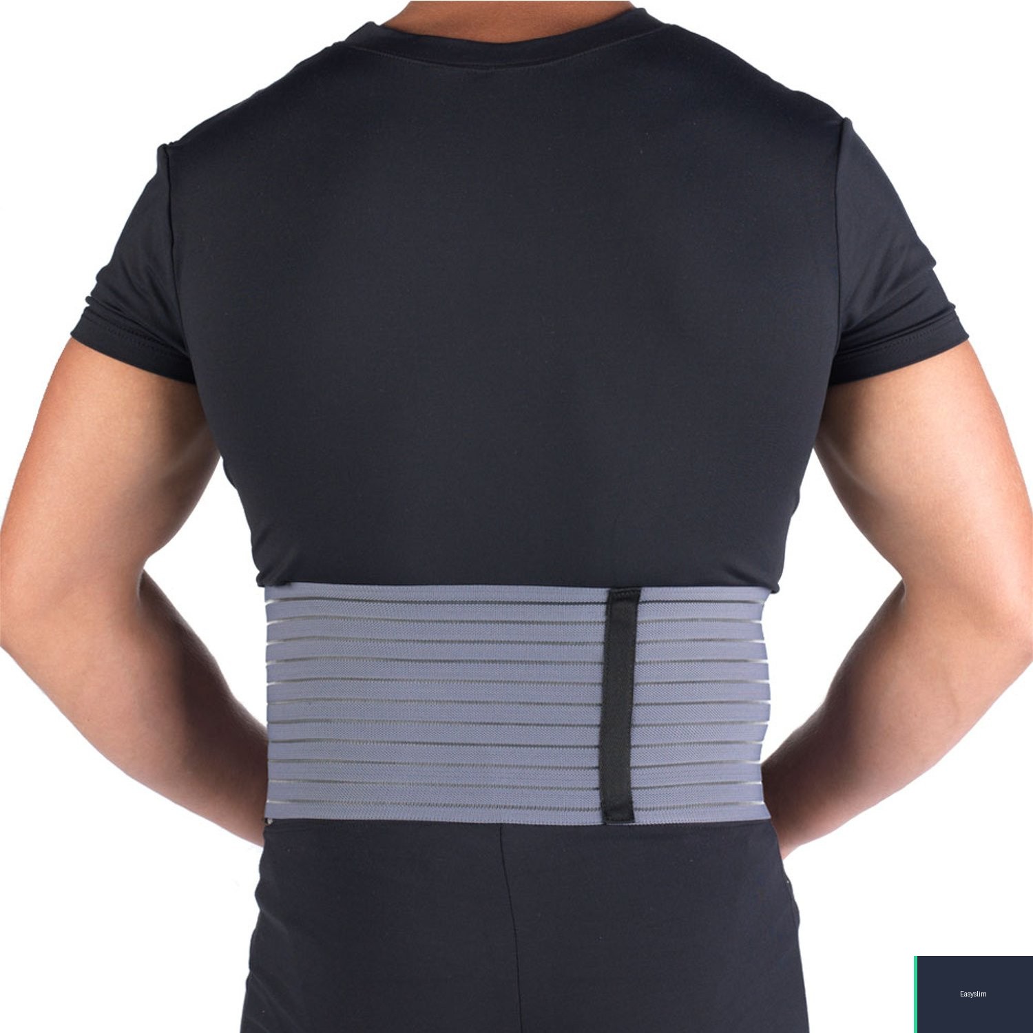 Abdominal Support Belt Small Ribbed Elastic Foam Compression Pad Pack of 2