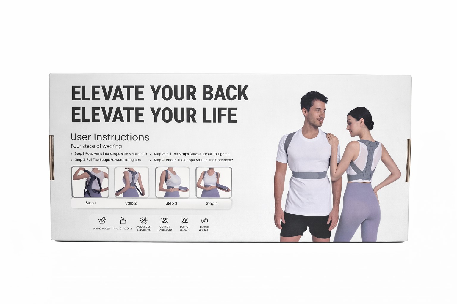 Adjustable Gray Posture Corrector Back Support Brace Stabilization Unisex
