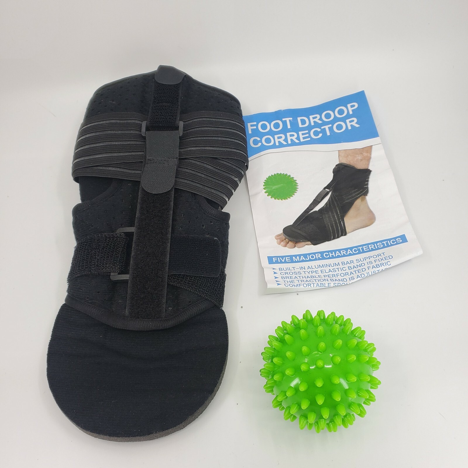 Green Massage Ball And Foot Droop Orthotic Corrector Ankle Support Brace