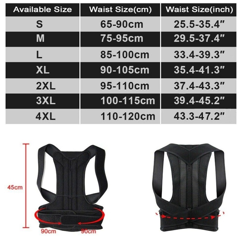 True Fit Posture Corrector Support Belt Adjustable Women Men Medical Clavicle