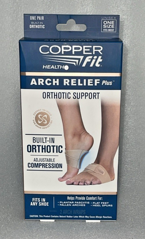LOT of 5 – Copper Fit Arch Relief & Arch Relief Plus Compression Bands One Size