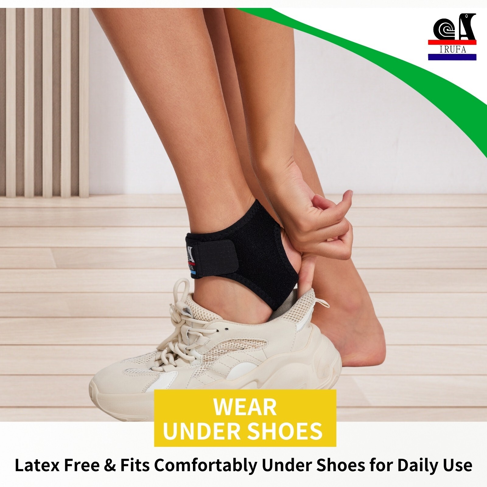 IRUFA, Spacer Fabric Adjustable Achillies Tendon Ankle Brace Support Wrap Strap