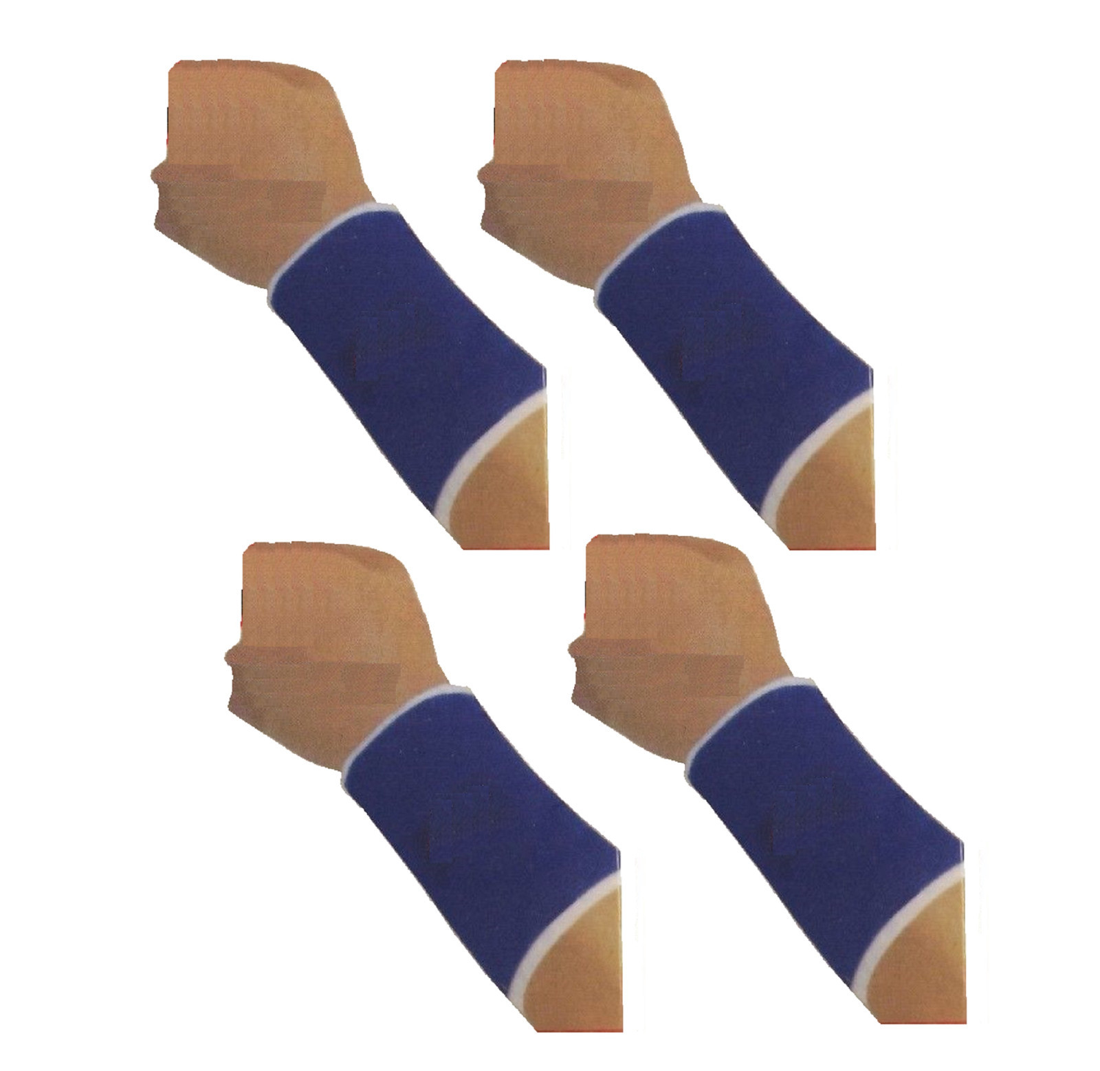 4 x Wrist Brace Elastic Support Band Hand Forearm Sleeve Arthritis Tennis Gym