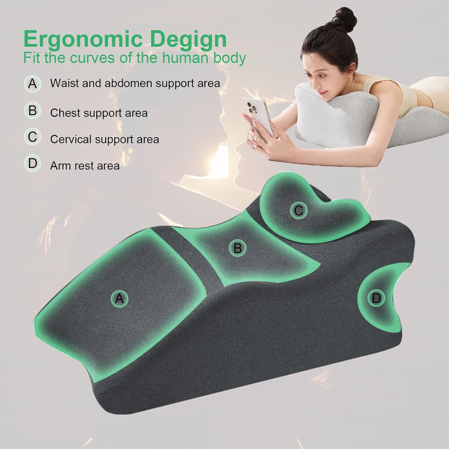 Adult Widened Intimacy Position Sex Pillow for Couples, Butt Cushion with Remova