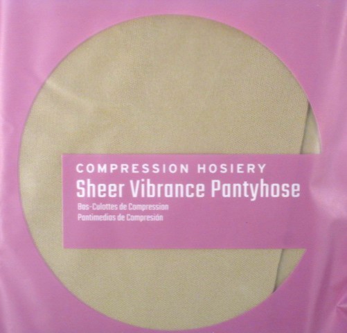 JEBA Sheer Vibrance Compression Pantyhose Neutral 20-30mmHG by Apex NEW SEALED
