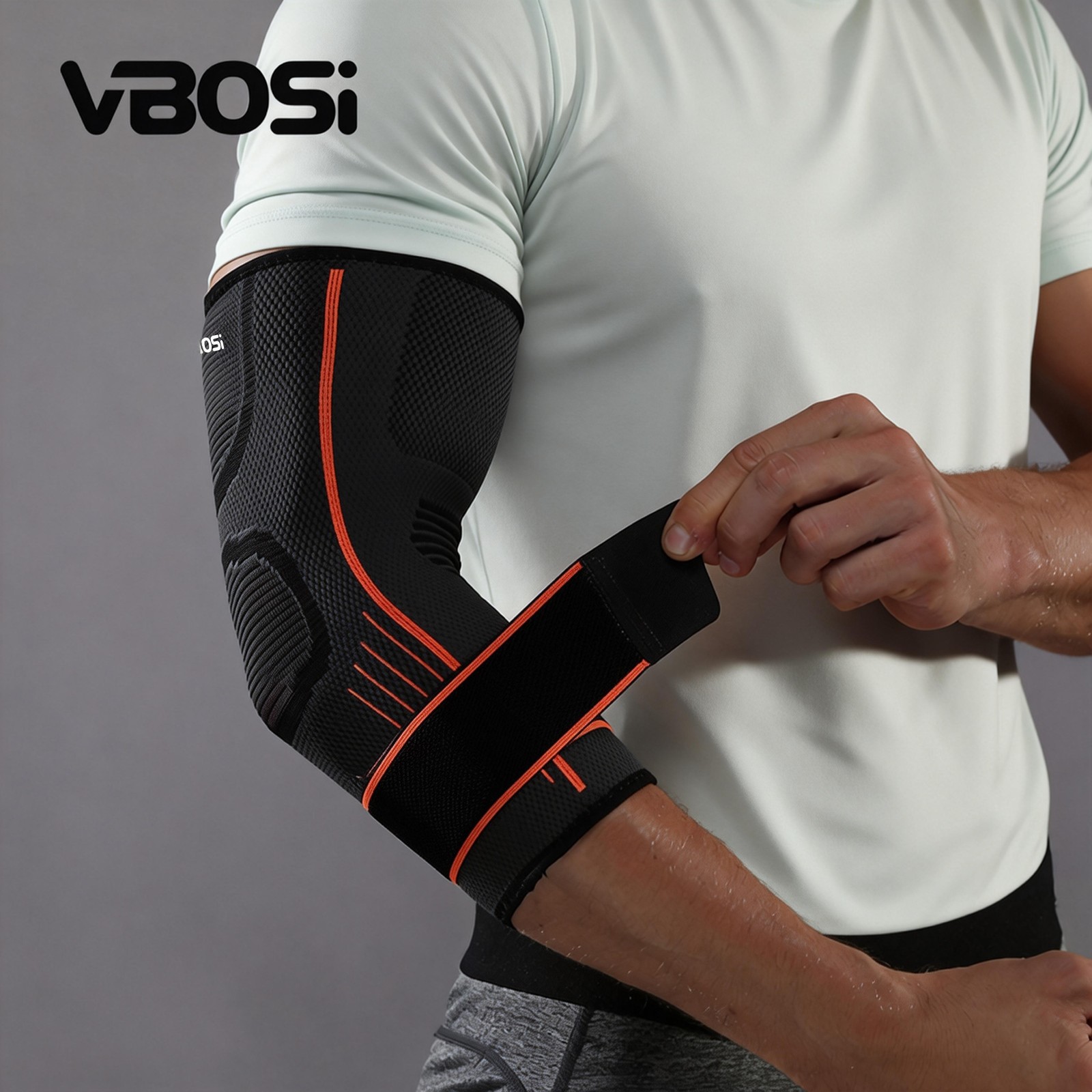1 Piece Breathable Elastic Elbow Support Arm Sleeve for Basketball Badminton