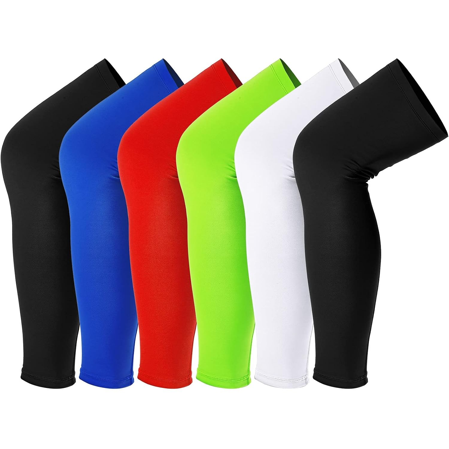 6 Pack Classic Compression Long Knee Sleeves Skylety Leg Sleeves Compression