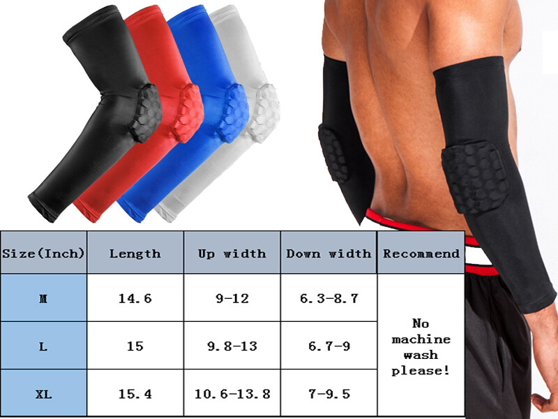 Elastic Elbow Support Sleeve Protector Padded Bandage Arm Brace Guard Basketball