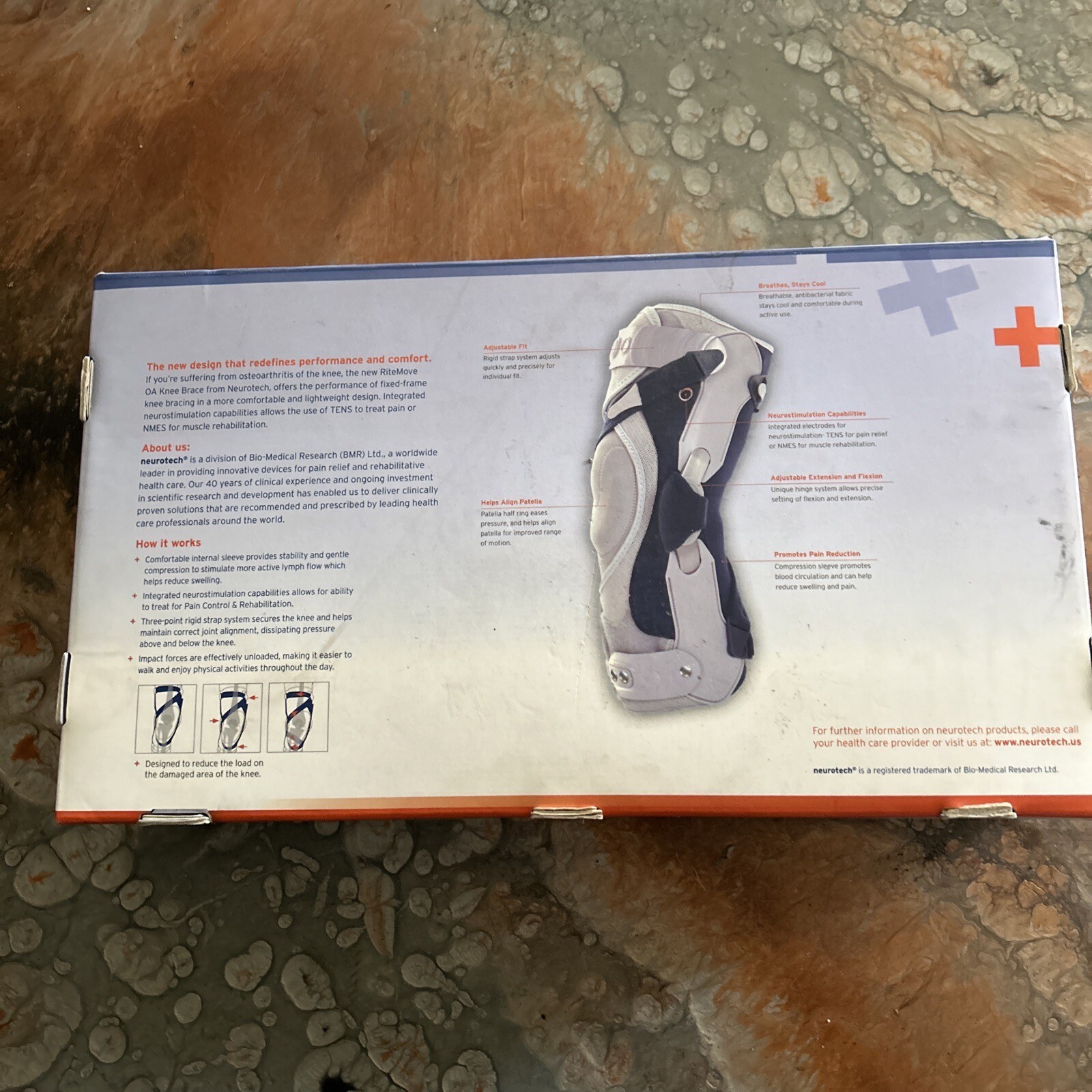 New Neurotech RiteMove Knee Brace System Pain Control & Rehab – Xl Right Side