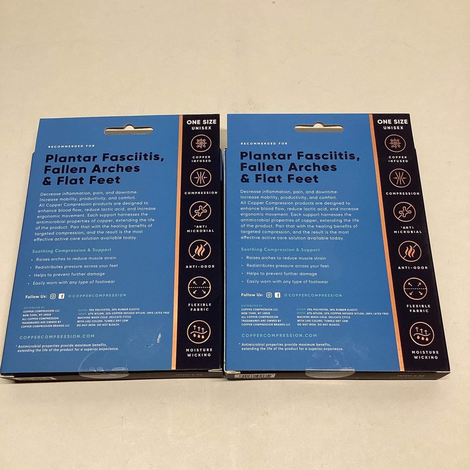 Maximum Copper Advantage (Arch Support) Copper Compression Non-Slip Lot Of 2