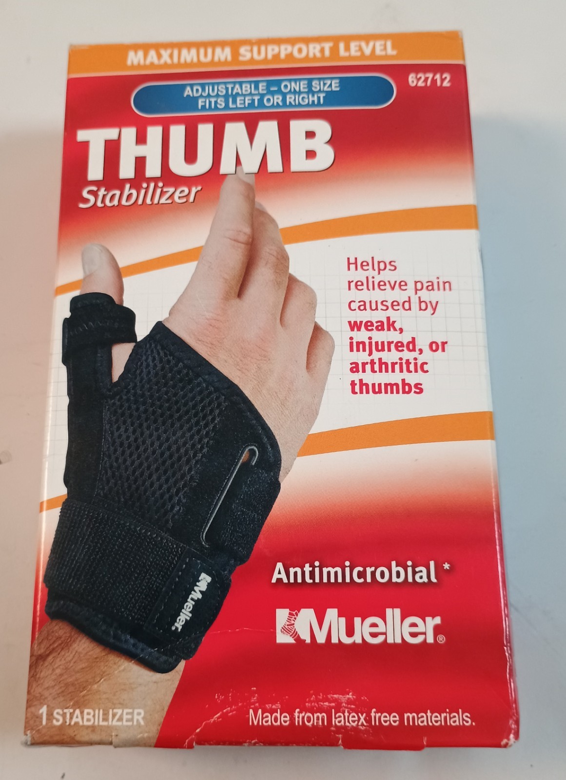 New, Boxed*Mueller Sports Medicine Reversible Thumb Stabilizer One Size*FREE S/H