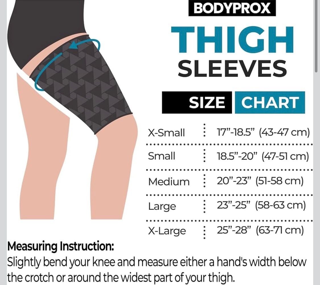 BODYPROX Thigh Compression Sleeves (2 Pack) for Hamstring and Quad Support