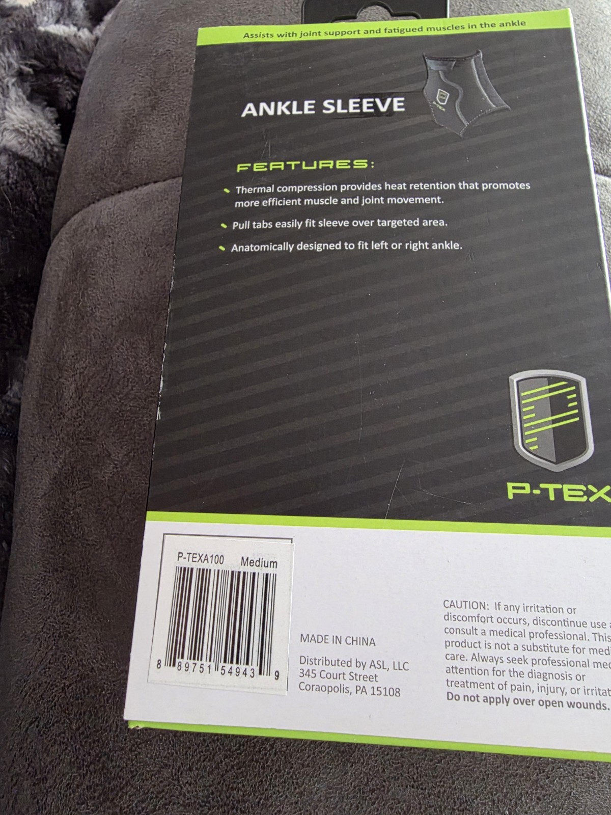 P-TEX ANKLE SLEEVE SIZE MEDIUM 9 – 11″ – P-TEXA100