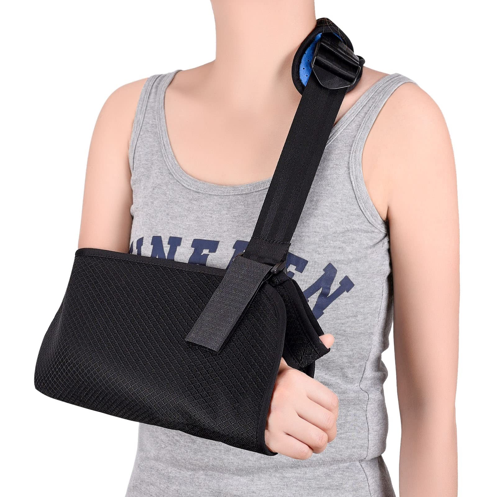 Arm Sling Shoulder Immobilizer Elbow Wrist Support Foam Neck Pad Size S