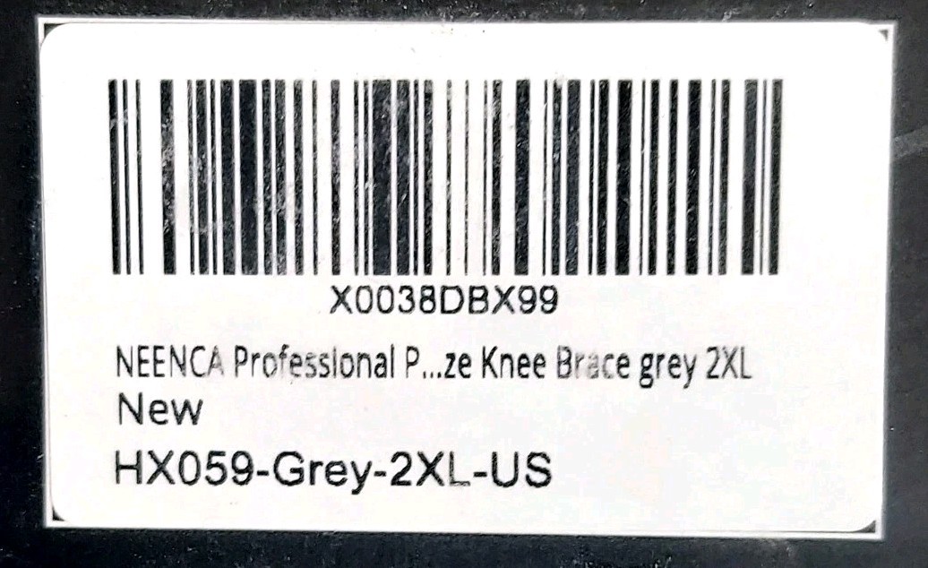 NEW/SEALED! NEENCA Gray Professional Knee Brace Support Sports Protection Sz 2XL