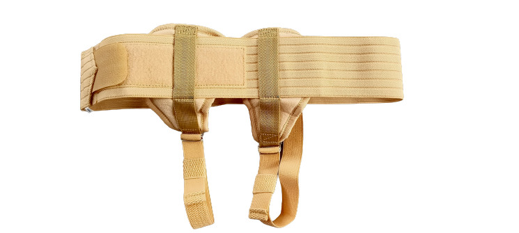 Double Inguinal Groin Hernia Support Belt Truss Brace for Men With Strap