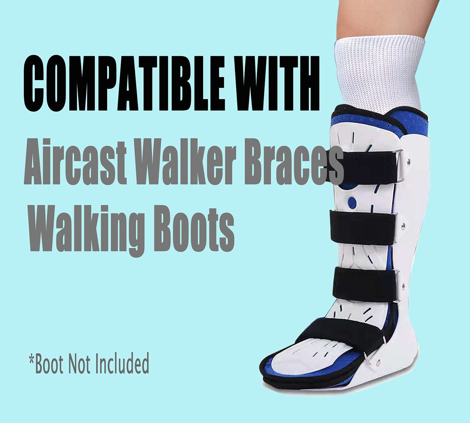 2 Pairs Replacement Sock for Air cast Walking Boot Walker Brace – Air Cam Walker