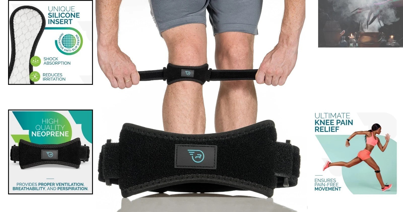 Men & Women Adjustable Knee Brace | Targeted Pain Relief for Sports & Fitness