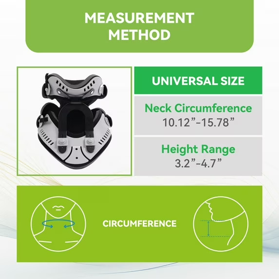 Neck Brace by Cervical Collar for Relieves Pain and Pressure in Spine, One Size