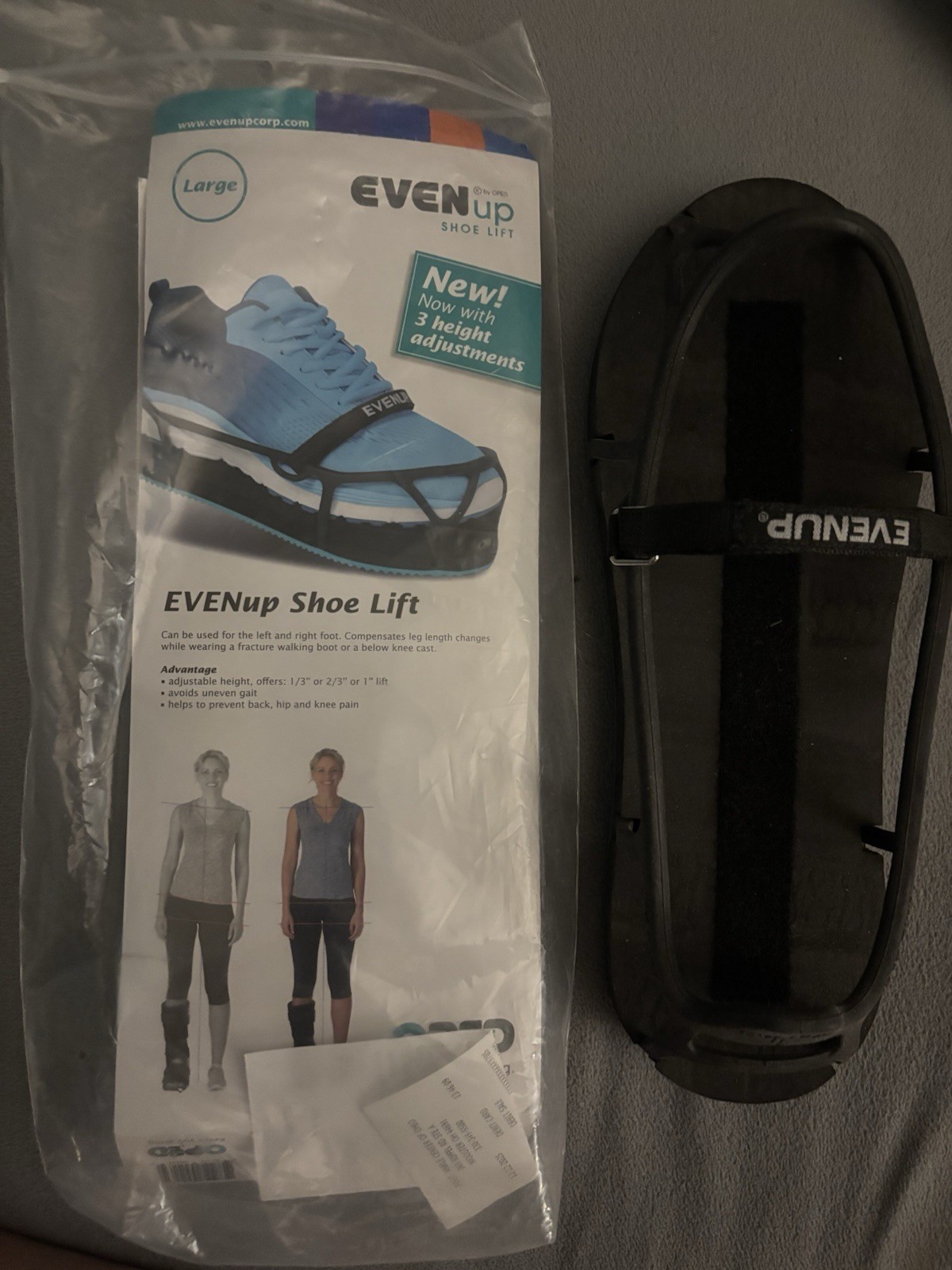 EvenUp Shoe Lift Balancer Foot Level Size Large Mens 11-13 Womens 11.5-13.5 OPED