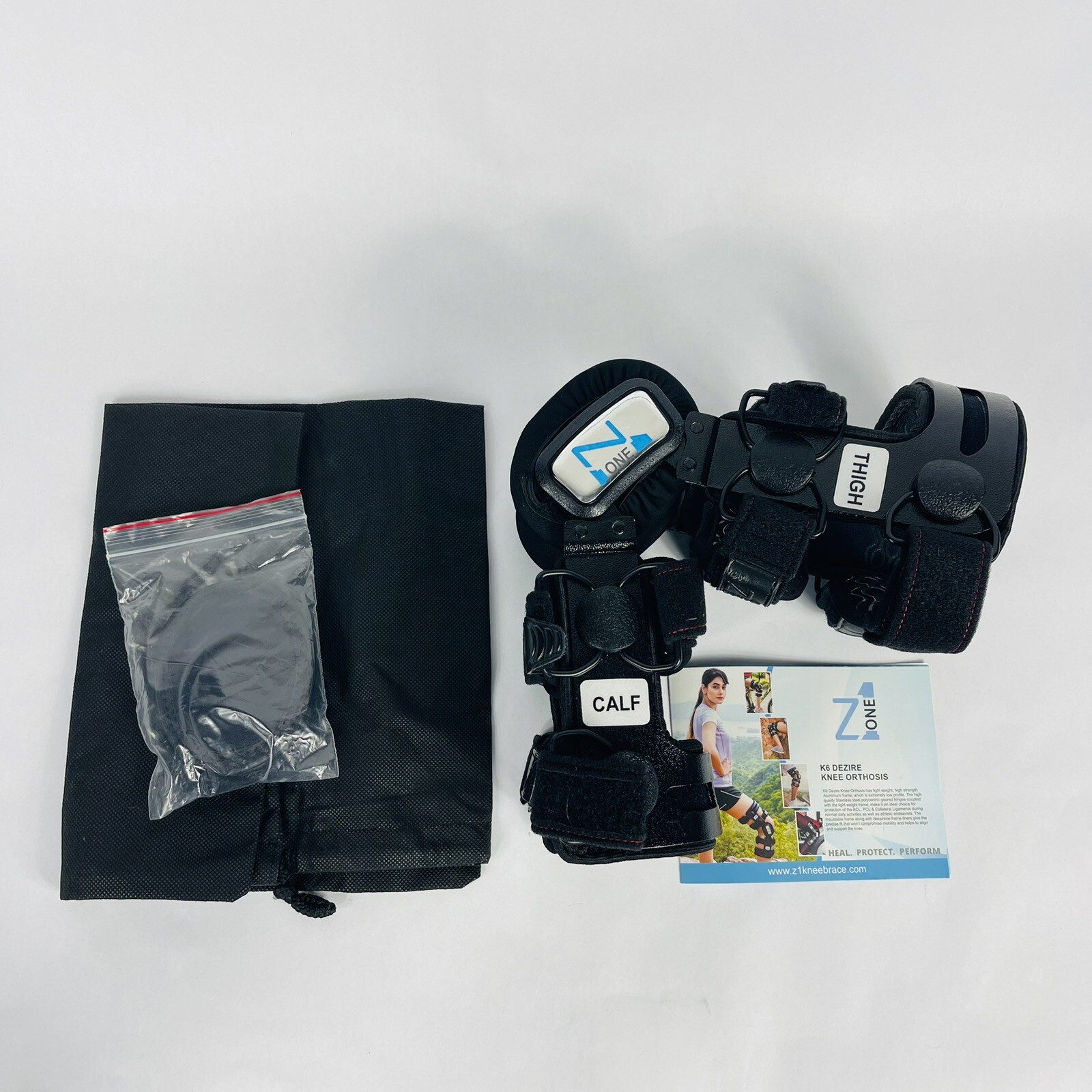 Z1 Knee Brace for ACL Size 7 Ligament Sports Injuries OA And Knee Pain Black