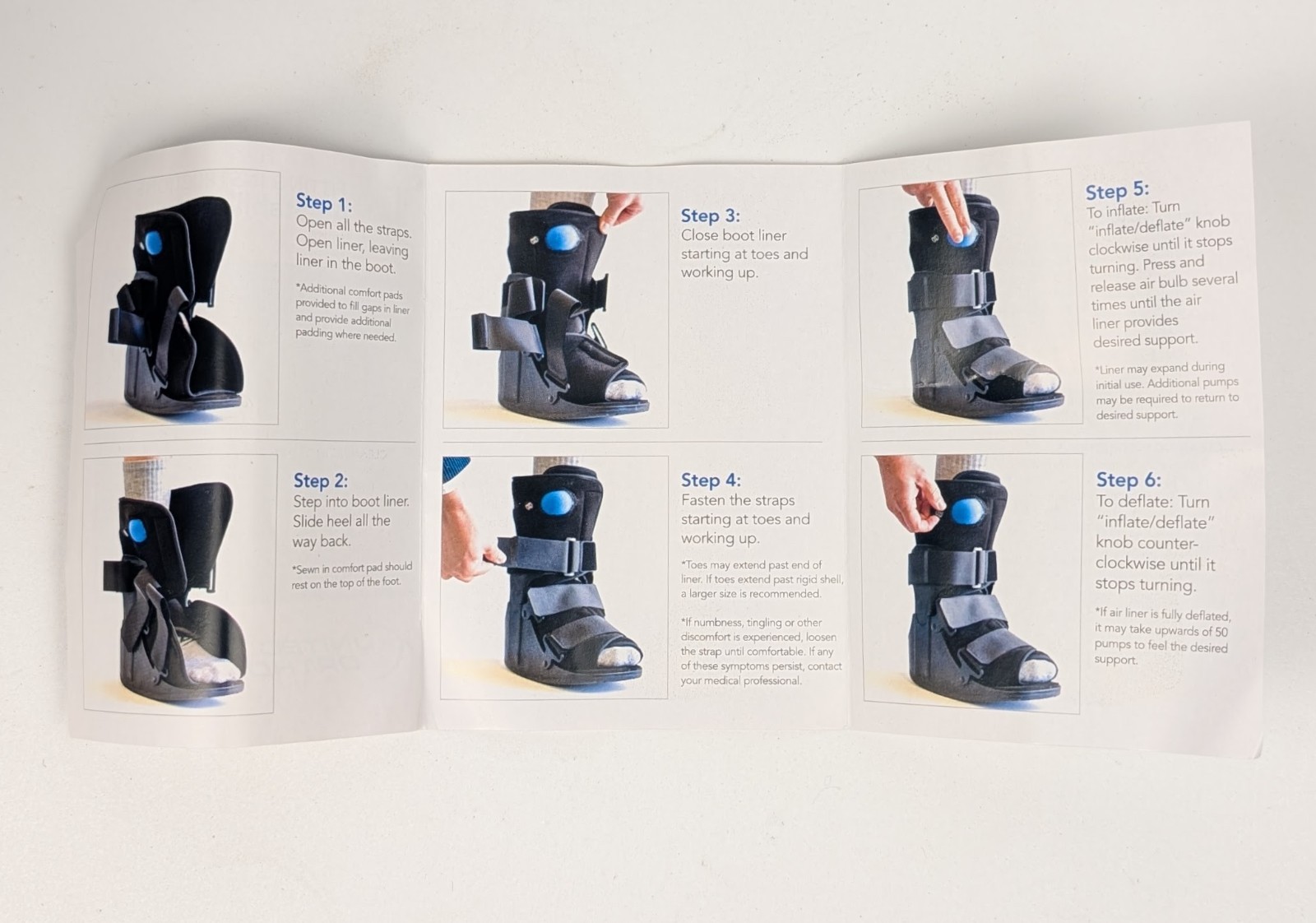 UNITED ORTHO Short Air Cam Walker Fracture Boot Black Fits Left or Right S/M