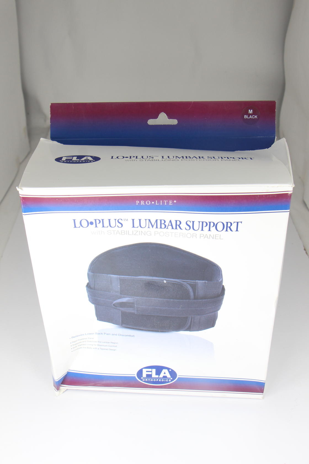 FLA ProLite Lo Plus Lumbar Support MEDIUM BLACK U31A