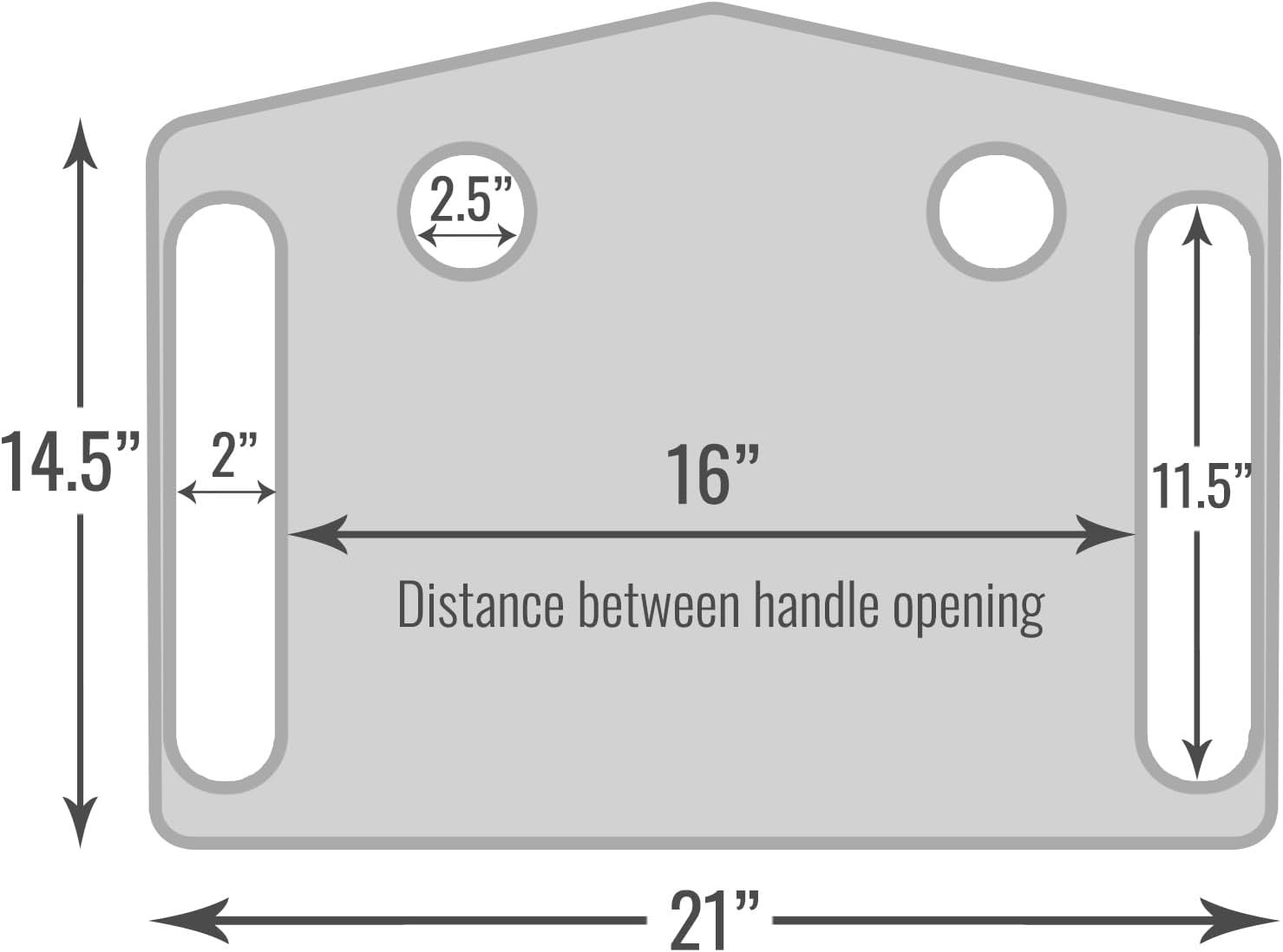 Durable & Easy to Clean Tray w/ Raised Edges & 2 Cup Holders for Walkers