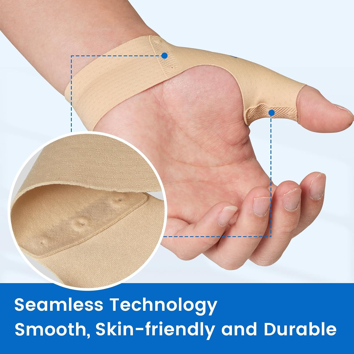 Thumb Compression Sleeve for Tendonitis (Pack of 2), Seamless Technology, Glo…