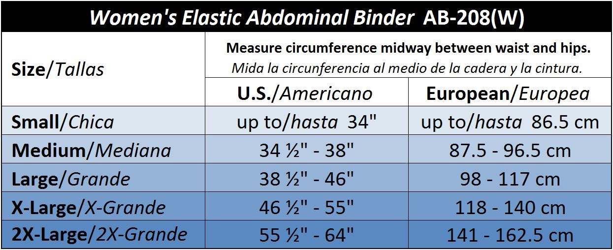 ITA-MED Women’s Light Abdominal Support Binder – Breathable Elastic Made in USA