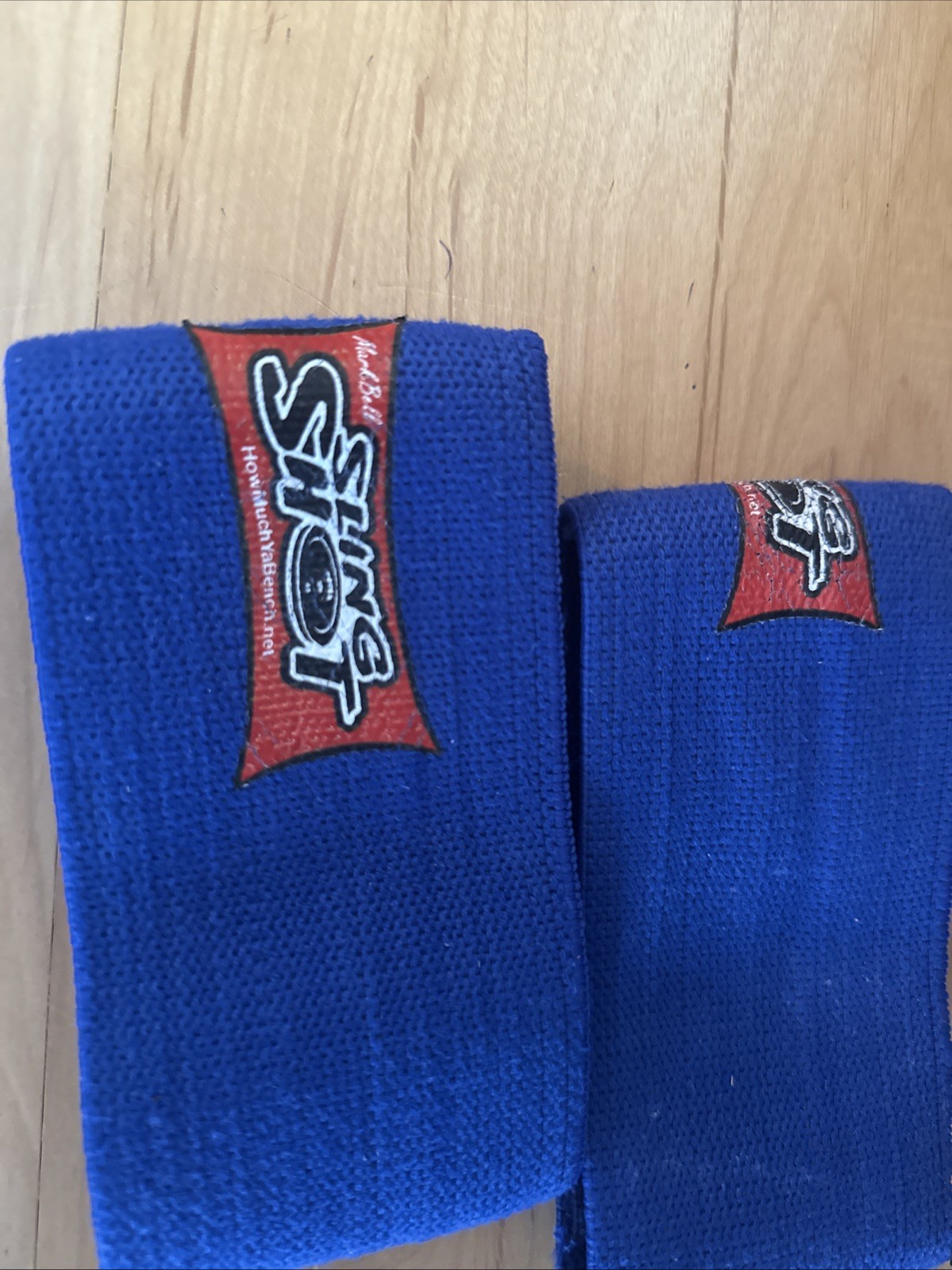 Mark Bell Slingshot Elbow Compression Cuffs (2) Size 6.5, Blue