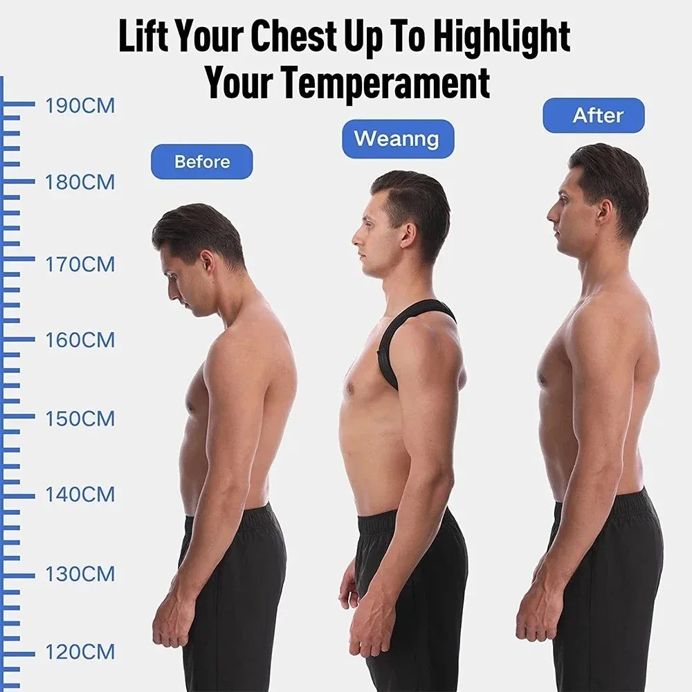 Posture Corrector Men Women Upper Back Pain Brace Clavicle Support Straightener