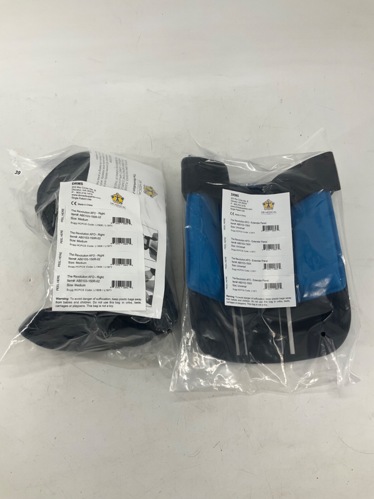 Ankle Brace Revolution AFO-Right by DRMS Dr. Medical size M #AB0103-150R-02 W EP