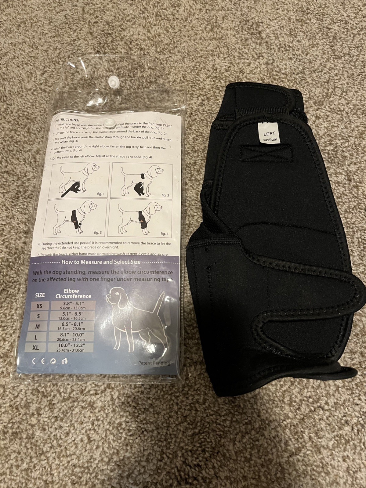 Neoally Dog Cat Elbow and Shoulder Protector Brace Right and Left -Medium