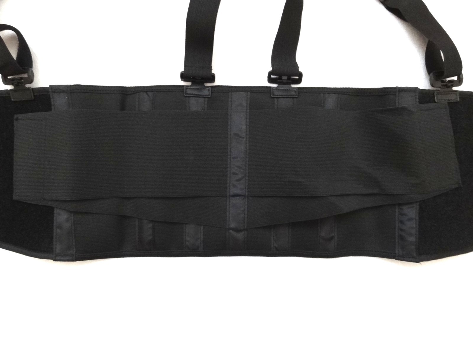 Impact 7389M Economy Back Support with Suspenders Sz. M ~ Black 5″W x 3″D x 8″H