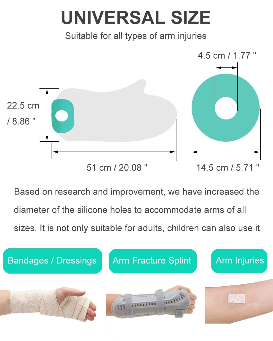 Waterproof Adult Cast Cover Protector for Shower Arm Cast Cover
