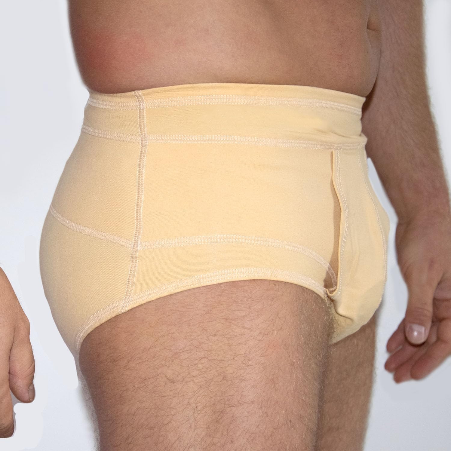 BODYPERFECT 2-Padded Inguinal Hernia Briefs for Men, Made in Italy, Orthopedic