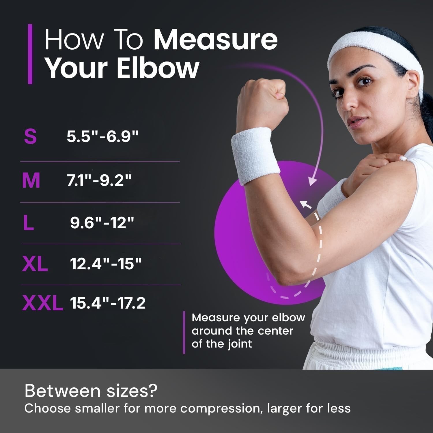 Elbow Brace for Tendonitis & Tennis Elbow Relief, Compression Sleeve for Arthrit
