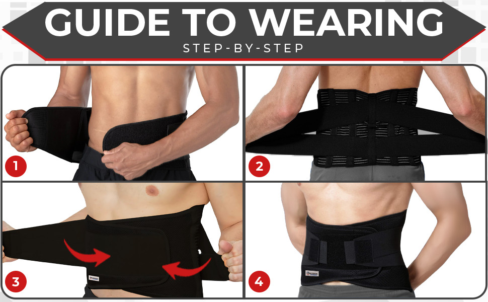 Double Pull Breathable Lumbar Lower Bad Back Pain Posture Support Belt Brace
