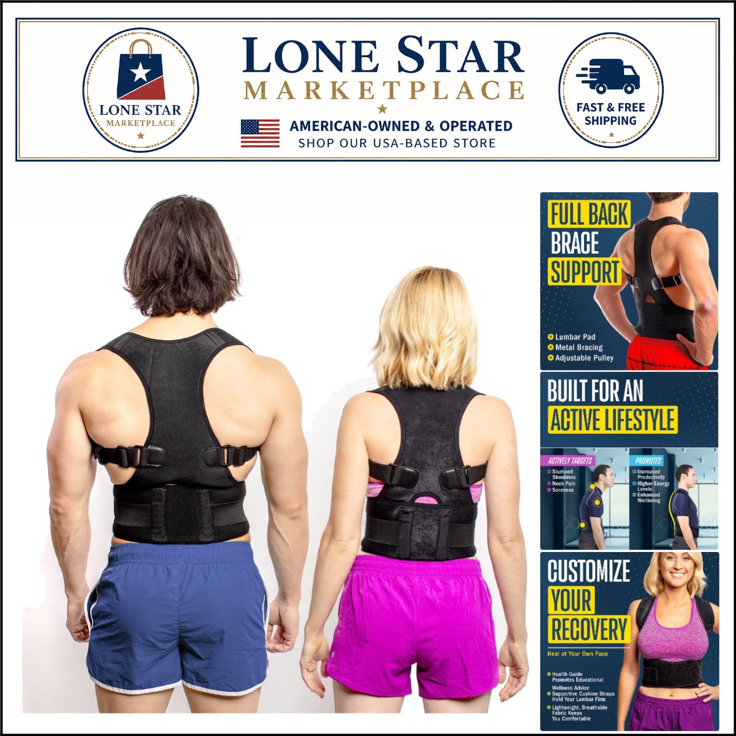 FlexGuard X-Large Posture Corrector – Adjustable Back Brace for Pain Relief