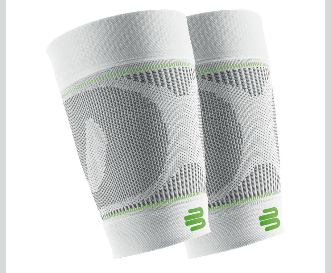 Bauerfeind Sports Compression Upper Leg Sleeves 1 Pair White Small Long Open Box