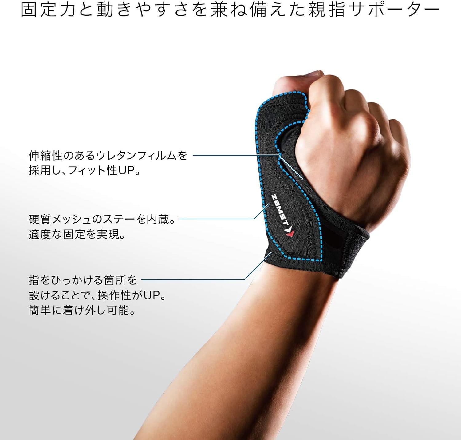 ZAMST Thumb Guard Soft Fits Both Left & Right Select Size【M,L】Shipped from Japan