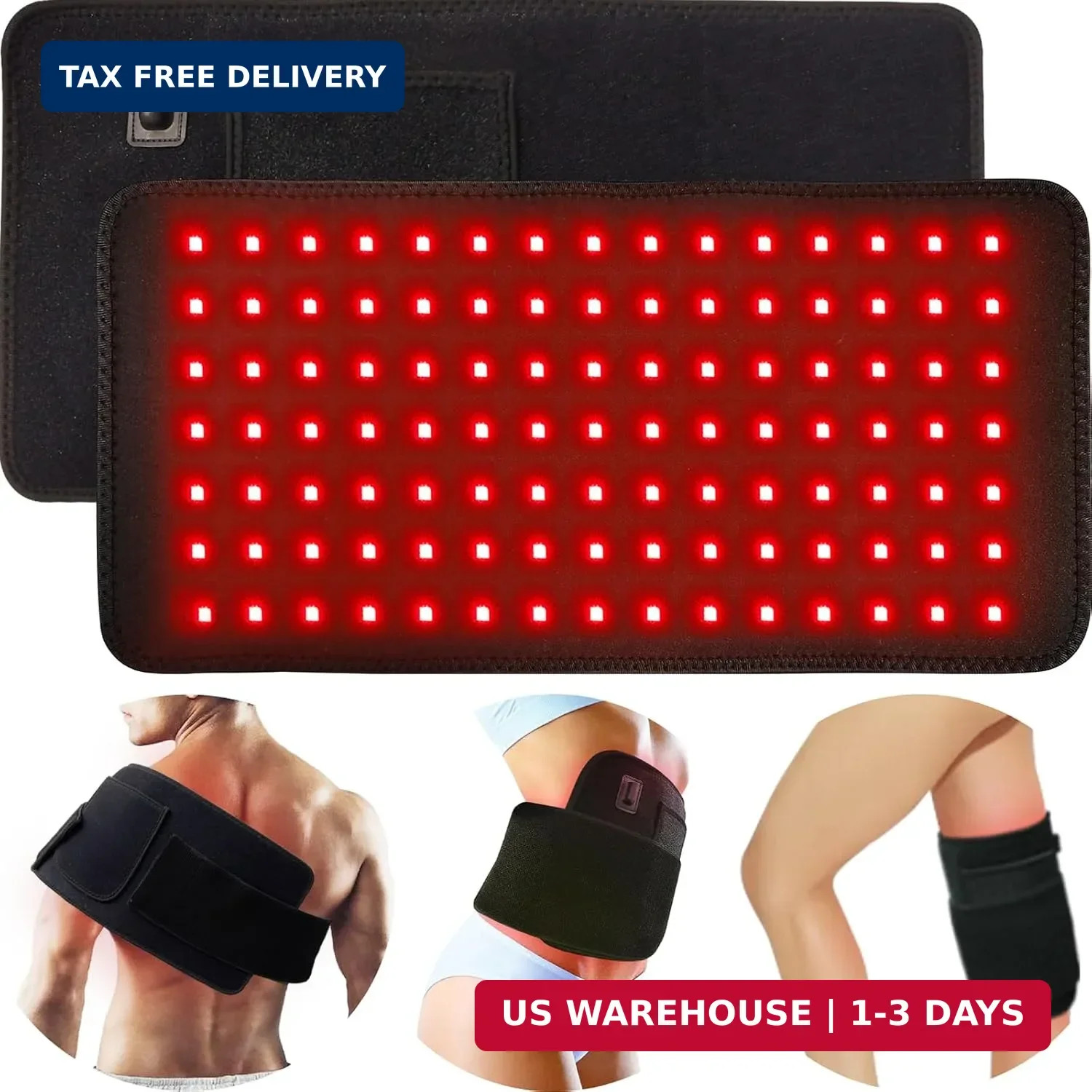 Red Light Therapy Pad for Body Back Knee Shoulder Hands Feet Portable 660nm 850n