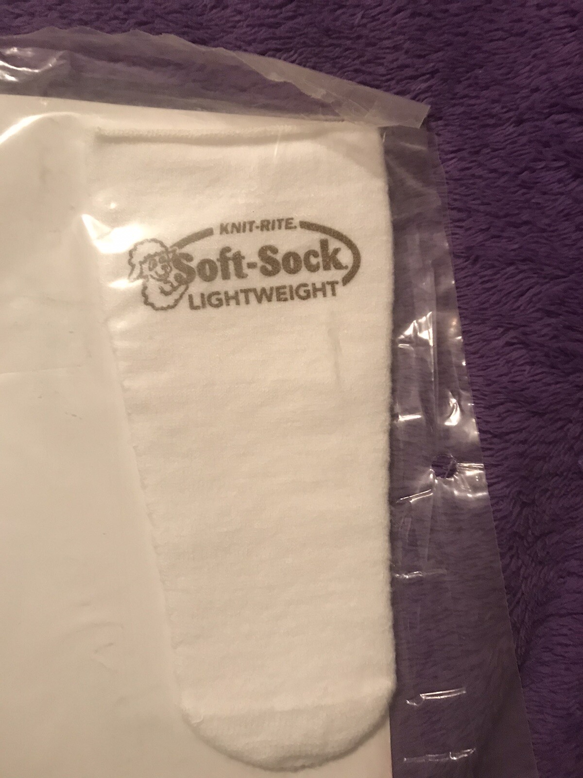 5- NEW Knit-Rite Soft Sock Prosthetic Sock 3 Ply Hole 1SPSCSHXS Child Size XS.