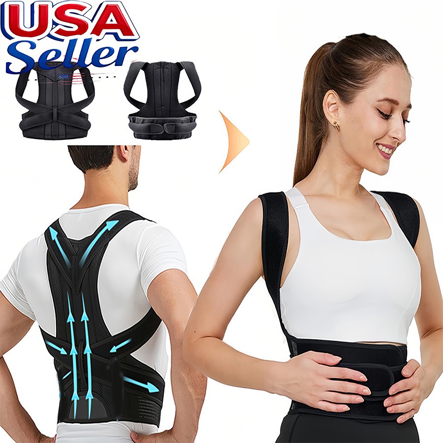 Posture Corrector Adjustable Back Brace Shoulder Support Clavicle Belt Men Women