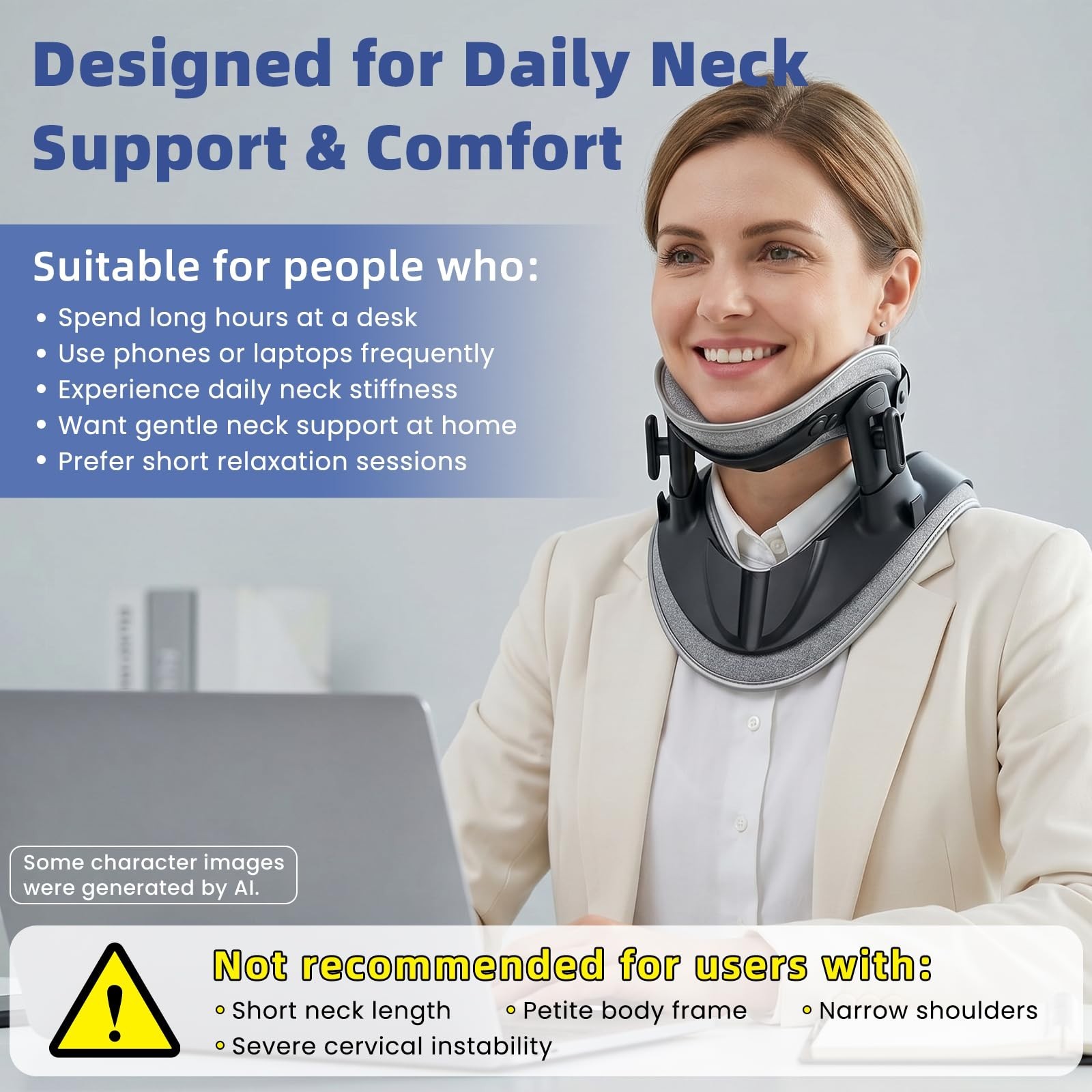 Adjustable Neck Stretcher – Cervical Traction Device for Spine Decompression & P