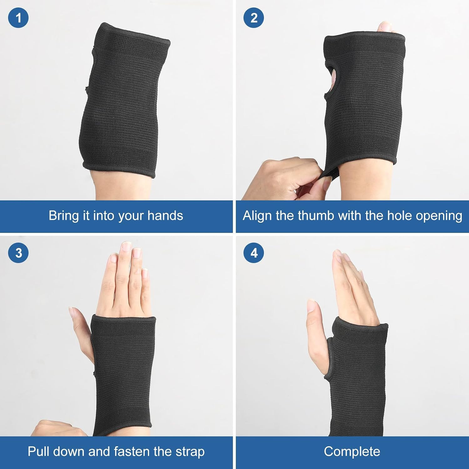 Palm Brace Wrist Support Sleeves (1 Pair), Everyday Use Wrist Brace, Compression
