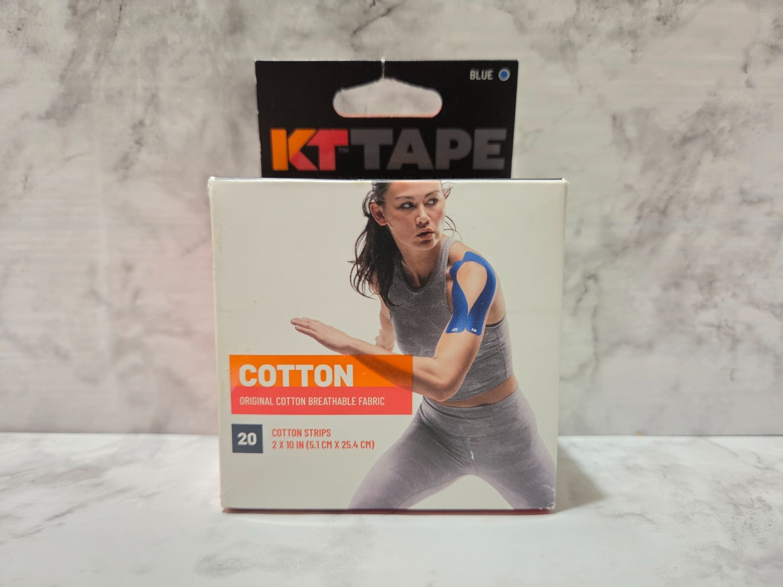 KT Tape Kinesiology Tape Cotton 20 Pre-cut 10″ Strips Blue