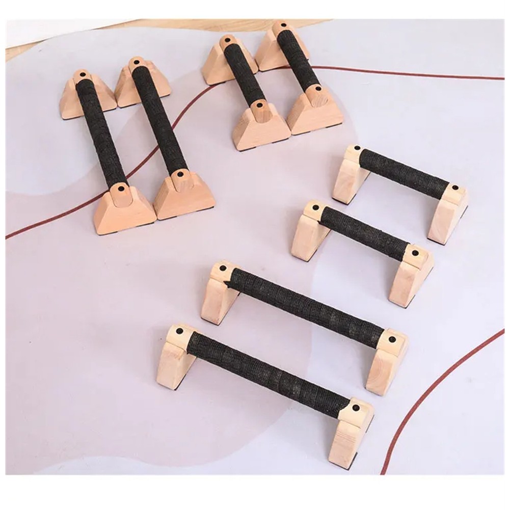 1 Pair Wooden Push Bar Handstand Blocks for Men and Women 20CM E5I99921